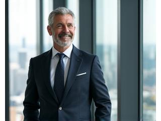 A business executive looking refreshed after implementing a wellness plan.